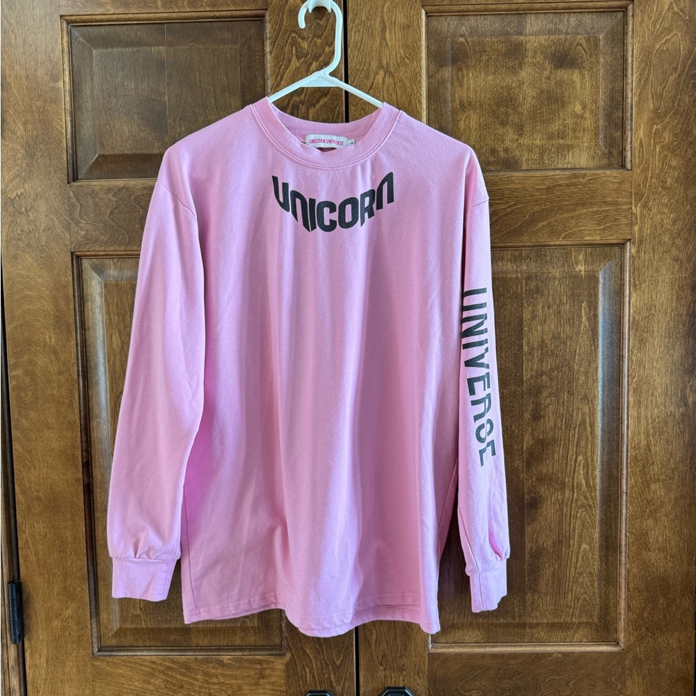 Unicorn Universe Pink Women's Sweatshirt - Size Large